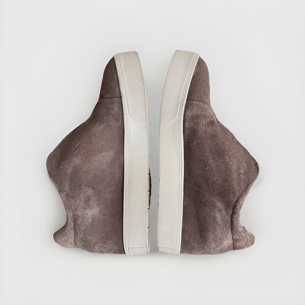 J/Slides NYC Womens Size 7.5M Suede Hidden Wedge Sneakers Taupe Slip On Platform - Picture 5 of 9